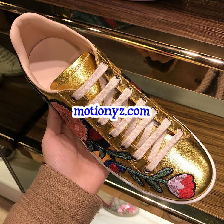 GC Ace Embroidered Sneaker Golden Flower